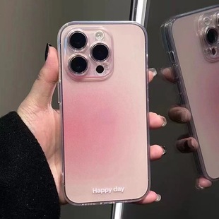 Red Riding Book with Transparent Blush for iPhone16promax Apple 13 All-inclusive Mobile Phone Case 15/12 Women X