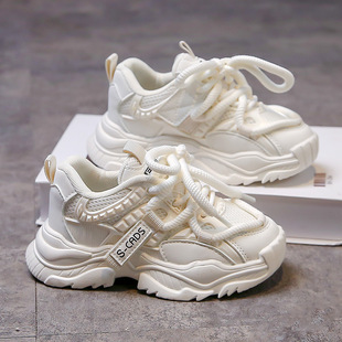 Boys and Girls sneaker 2023 autumn and winter Korean style popular fashionable soft bottom comfortable mesh breathable middle and big children daddy shoes