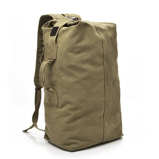 Large Capacity Canvas Travel Backpack Men's Backpack Outdoor Travel Sports Bag Wear-resistant and Pull-resistant All-match Travel Bag