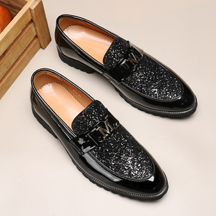 2559 Loafers трансграничная остроконечная мужская обувь новая кожаная обувь мужская ножка мода большой размер внешней торговли маленькая кожаная обувь мужская