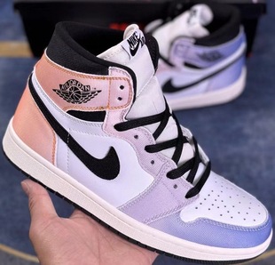 Foreign trade for Putian factory high version AJ1 men's shoes high black red toe basketball shoes board shoes