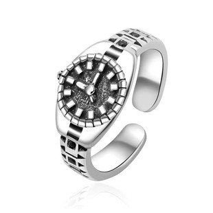 Same style ins retro hip hop watch ring men's and women's cool style niche design sense dial is ring fashion