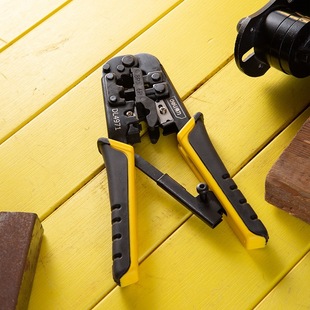 Deli ratchet labor-saving network cable pliers multi-purpose network cable telephone line crimping pliers DL4971
