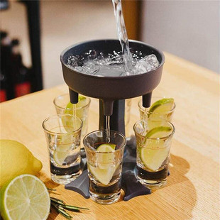 Cross-border six-cup wine dispenser with 6 Shot Glass Dispenser and Holder Party Wine Dispenser