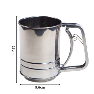 Baking Tools Household Sieve Flour Filter Screen Sieve Stainless Steel Round Handheld Sugar Powder Sieve Superfine Screen