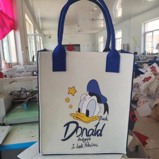New Bear Felt Bag Handbag Cartoon Student Handbag Large Capacity Shopping Storage Advertising Gift Bag