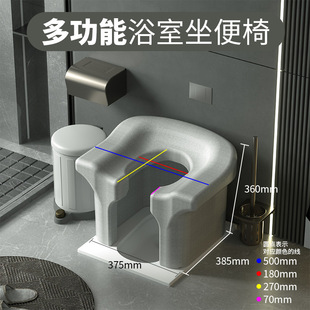 Multi-functional Toilet Chair Bathroom Small Sofa Household Squatting Toilet Toilet Seat Rack Pregnant Women Elderly Toilet Bath Stool