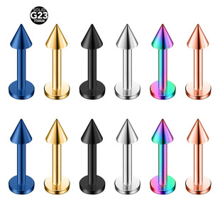 G23 titanium simple lip nail 1.2x 6/8/10mm puncture jewelry ear bone nail wholesale and retail Amazon