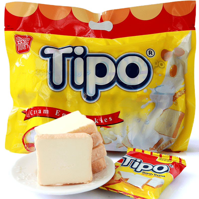 Vietnam imported Tipo dried bread 160g bag coated bread slices dried cake breakfast biscuits super delicious snacks