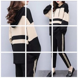 Chubby Elegant Casual Suit 2024 Spring and Autumn New Large Size Women's Fashionable Loose Slimming Two-piece Suit