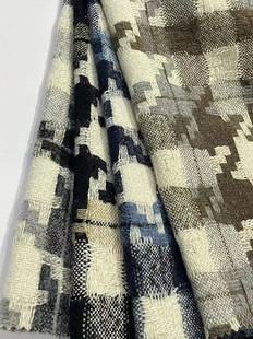 Woolen wool in stock sanding plaid coat clothing/shoes and hats/luggage fabric Shaoxing supply