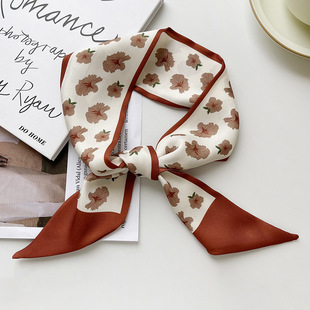 High-end all-match silk scarf hair band Sweet beauty hair tie high-end tie bag silk scarf hand gift box ribbon bow ribbon