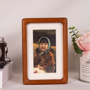 Solid wood photo frame table black walnut mortise and tenon rounding 6 7 8 A4 inch couple picture frame wall hanging high sense empty frame