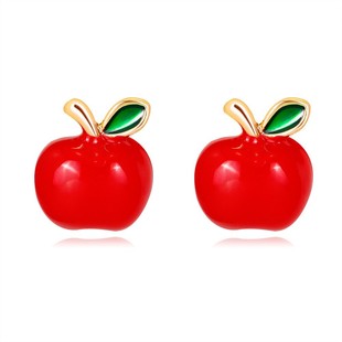 Трансграничный shein новый сочельник Рождество Apple серьги милые минималистичные нишевые серьги серьги ювелирные изделия оптом