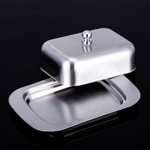 Stainless steel Butter Box restaurant Butter Box butter dish snack plate cheese box crisper insulation plate