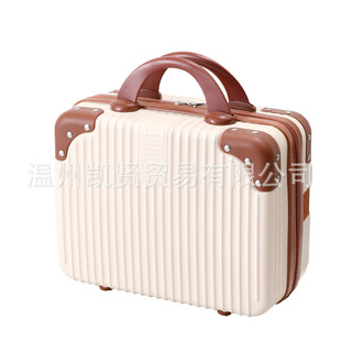 Portable case travel storage case small suitcase 14 inch 16 inch cosmetic case factory logo pattern silk screen wholesale