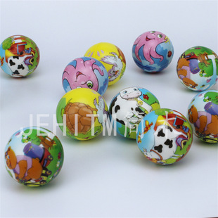 Factory wholesale 63mm foam sponge Pu ball children basketball decompression toys vent pressure football printing logo