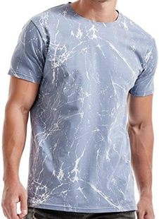 2024 Summer New Men's Short-sleeved Foreign Trade Cross-border Amazon Plaid Striped Hot Selling 3D Digital Men's T-Shirt