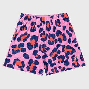 American Style Trendy Brand EE Leopard Print Shorts Men's and Women's Mesh Loose Casual Sports Running Basketball Dance Training Quad Pants