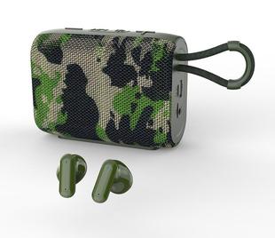 Трансграничный новый беспроводной динамик TWS Bluetooth-наушники Портативный 2-в-1 наушники малый звук сабвуфер