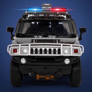 Большой сплав Hummer полицейский автомобиль игрушечный автомобиль мальчик симулятор 110 полицейский автомобиль внедорожник модель полицейской собаки подарок