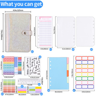 Cross-border supply colorful loose-leaf book a6 bookkeeping book Macaron notebook creative trend cash budget hand book