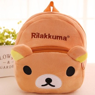Children's bag new cartoon plush backpack cute baby bear kindergarten bag factory direct sales