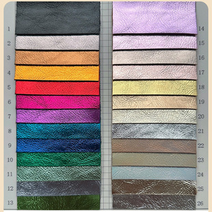 Classic New Colorful Metal Film Embossed Embossed Pu Leather Shoe Bag Leather Goods Craft Category Synthetic Leather Fabric