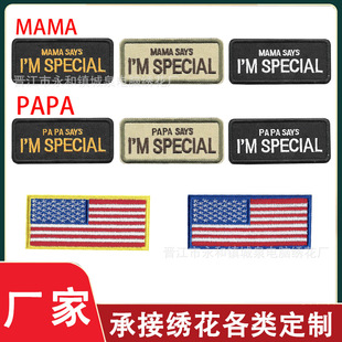 Special Exquisite Embroidered Velcro American Flag Cloth Sticker Tactical Morale Armband Dog Embroidered Badge Patch