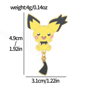 Японский аниме мультфильм Love Poko Dream брошь Pokemon Pokemon Pokémon Pikachu Металлический значок