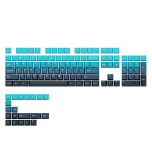 CHERRY Original Highly Gradient Thermal Sublimation Keycap Extreme Daytime Crimson Fog Blue Full Set of Universal Mechanical Keyboard Cap