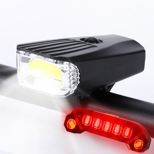 Трансграничный новый USB-зарядка XPE лампы жемчуг с сильным освещением фары мигает предупреждающий задний фонарь комплект велосипедных огней