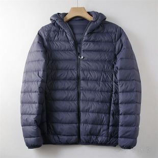 Anti-season clearance 2023 new lightweight down cotton-padded jacket men's stand collar short young and middle-aged thin lightweight hooded plus size