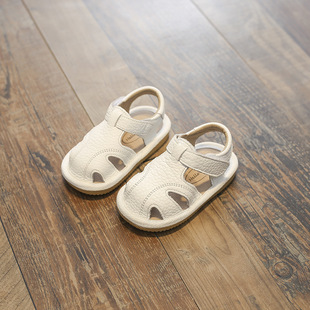 2023 spring and summer new closed toe breathable Men's girls' toddler shoes sandals baby shoes non-slip rubber soft bottom