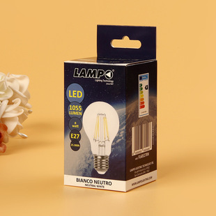 Color printing flip paper box daily necessities rectangular light bulb white card color box cosmetics electronic products packaging color box