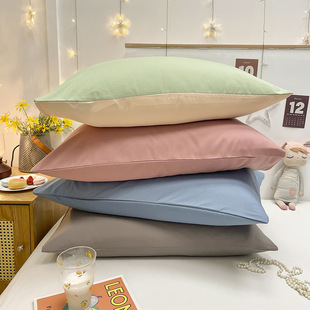 120 long-staple cotton pillowcase cotton pillowcase single-piece cotton core case single-double high-block pillowcase pair 6