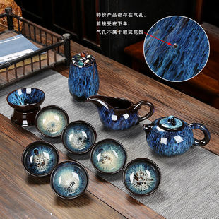 Ru Kiln Tea Set suit Kiln Change Ceramic Teapot Kung Fu Jingdezhen White Porcelain Tea Cup Cover Bowl for Tea Home