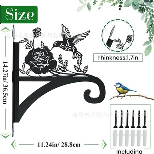 Cross-Border New Product Metal Hook Animal Bracket Stereo Iron Decorative Dwarf Silhouette Outdoor Hanging Basket Flower Pot Hook