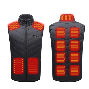 Factory direct 13 area intelligent heating vest for men and women charging heating stand collar constant temperature warm double control heating vest