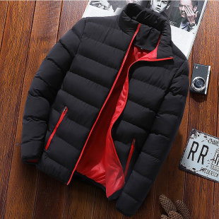 Men's Winter Thickened Sports Collar Cardigan Outdoor Cotton-padded Jacket Casual Jacket Fashionable Warm Cotton-padded Jacket Tide