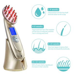 Multifunctional Infrared Laser Hair Care Comb Ems Microcurrent Multi-Point Vibration Home Scalp Massage Care Comb