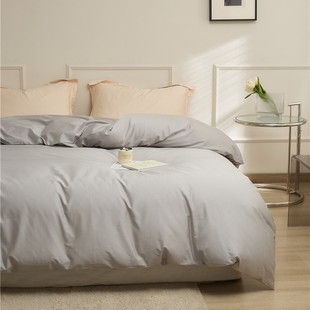 100 Xinjiang long staple cotton solid color simple cotton single double bed sheet quilt cover cotton single product bed hat single pillowcase