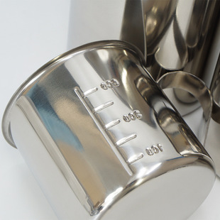 304 Stainless Steel Measuring Cup Scale Cup Coffee Latte Art Pointed Mouth Cup Laboratory Equipment Cup Medical Dressing Disinfection Cup