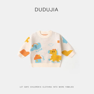 [Молоко почти] Детские свитера Dudu Fashion Мальчики Трикотажные рубашки Осенние рубашки для девочек Детская одежда