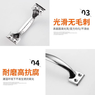 304 Stainless Steel Vintage Handle Wooden Door Handle Cabinet Door Drawer Handle Simple Door Handle Wardrobe Door Handle