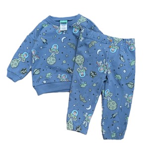 Foreign Trade Children's Clothing Low Price Wholesale Exported to Europe and the United States Original Cartoon Fleece Suit Sweatshirt and Sweatpants for Boys and Middle-aged Children