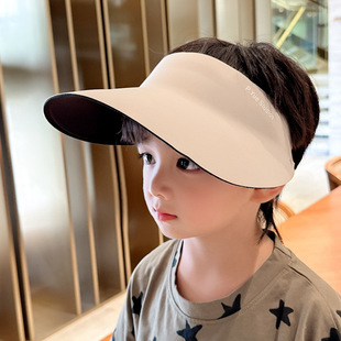 Children's hat boys' empty top hat summer big brim sun hat girls' UV protection 2023 new sun hat