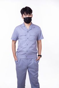 Mechanical logistics handling decoration engineering maintenance summer short sleeve overalls