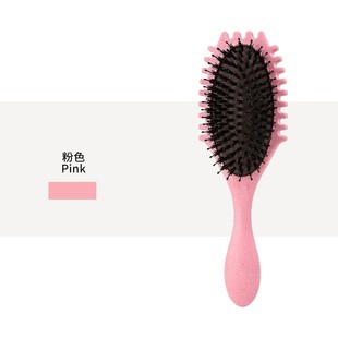 Macaron Hollow Air Cushion Mesh Comb High Skull Top Fluffy Popular Massage Comb Large Curved Comb Styling Comb Mesh Comb