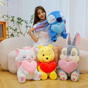 Cross-border Large Heart-hugging Stillion Winnie the Poodle Plush Toy Mary Cat Thamper Rabbit Doll Pillow